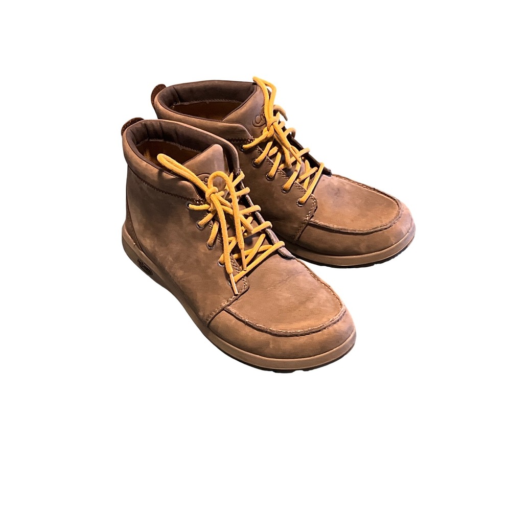 Chaco Barbary Mens Brown Leather Suede Moc Toe Lace Up Ankle Boots Sz 9 - Picture 2 of 8